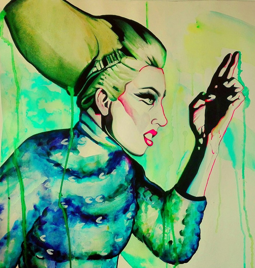 873x916 Lady Gaga Bad Romance Tribute Artwork By Kristiyanart