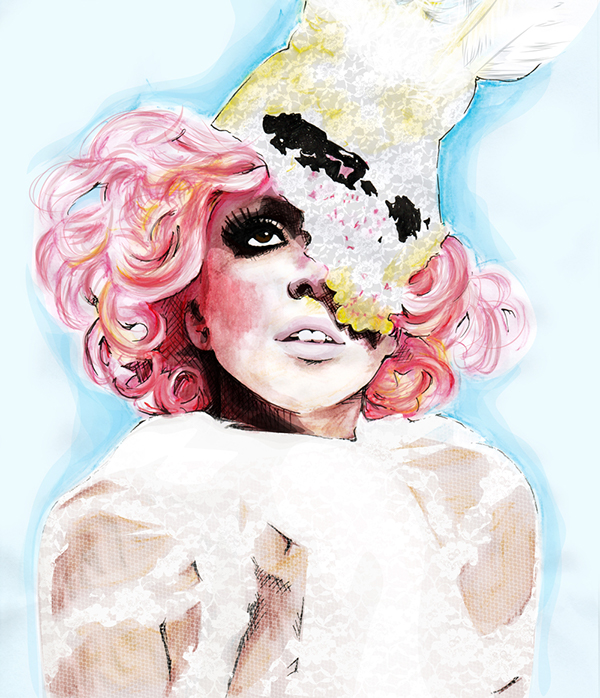 600x698 Lady Gaga Mixed Media On Behance