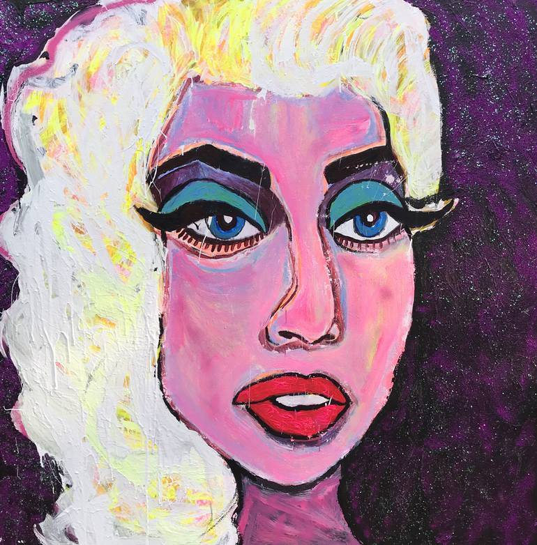 770x782 Lady Gaga Painting By Wayne Hollowell Saatchi Art
