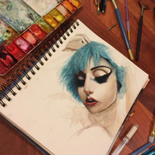 320x320 Wip Of Lady Gaga. Watercolor