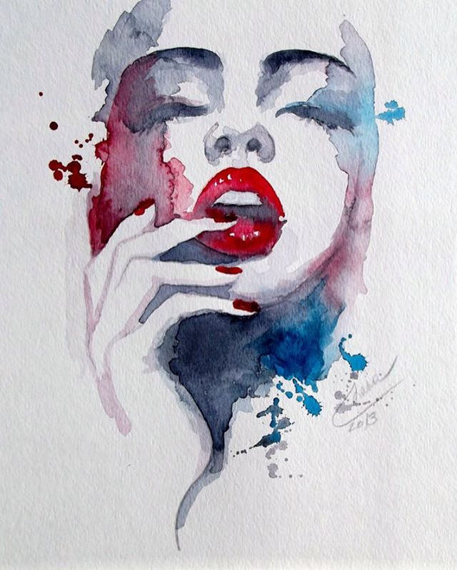 640x799 Modern Watercolor Portrait