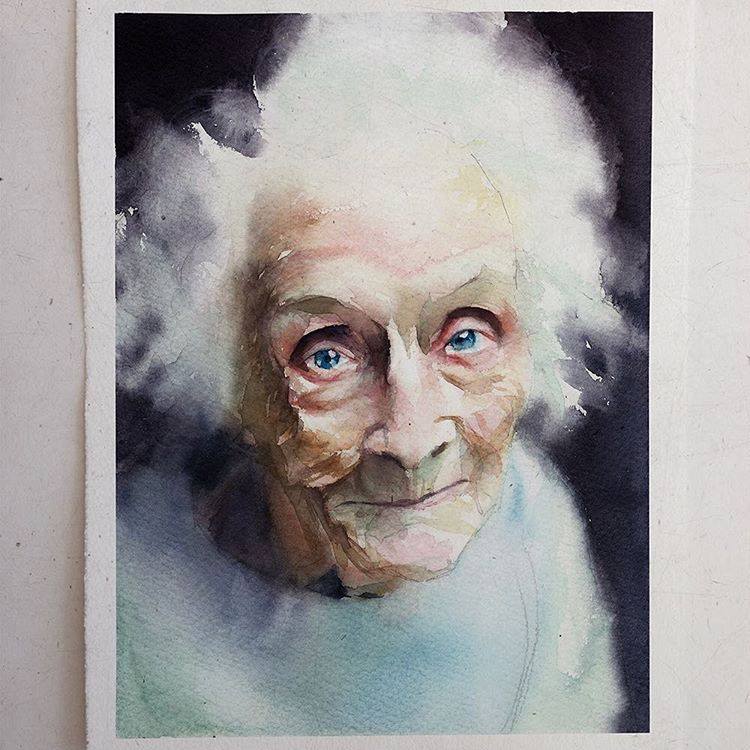 750x750 Watercolor Painting By Marcos Beccari German Artist Pencil Shades