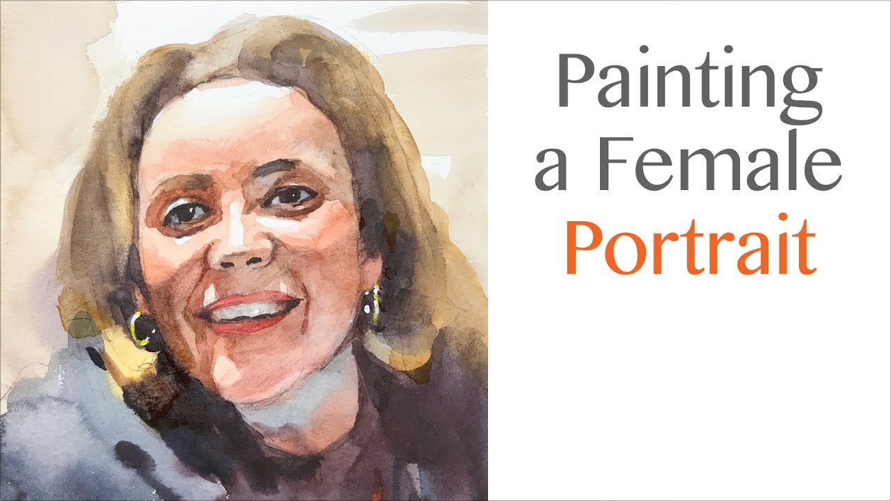 1280x720 Watercolor Portrait Painting Of A Lady