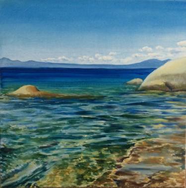 375x379 Lake Tahoe Painting By Kassa Ro Saatchi Art