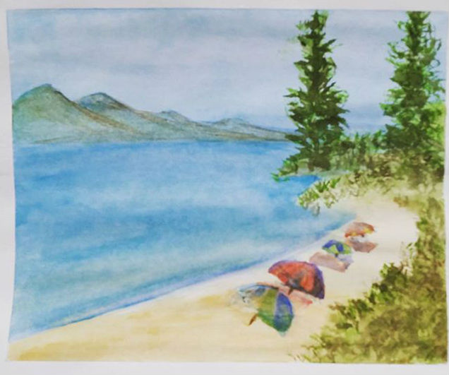 636x531 Lake Tahoe Watercolor