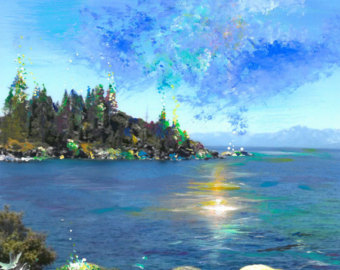340x270 Lake Tahoe Painting Etsy