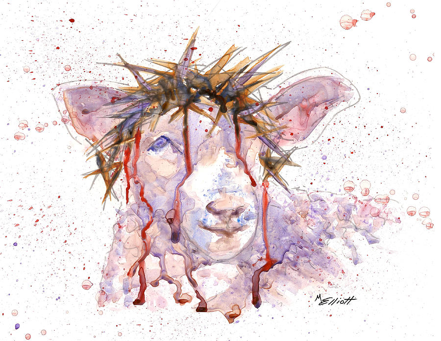 900x696 Behold The Lamb Painting By Marsha Elliott