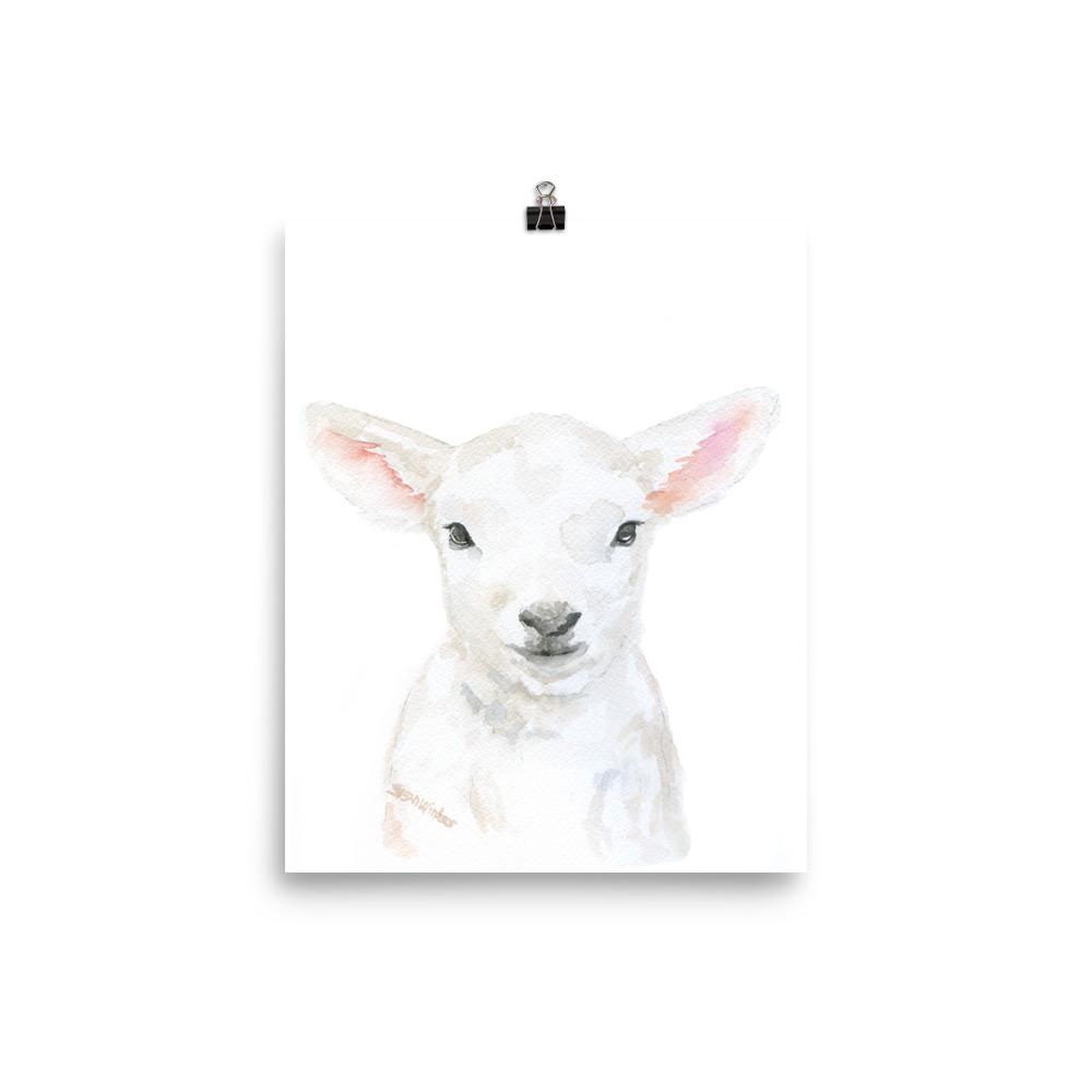 1000x1000 Baby Lamb Face Watercolor Susan Windsor