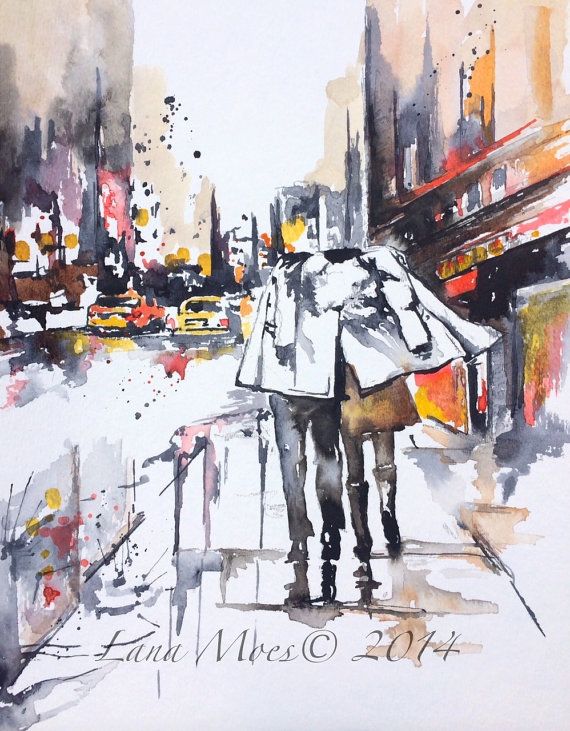 570x731 Travel Inspired Art Print From Original Watercolor