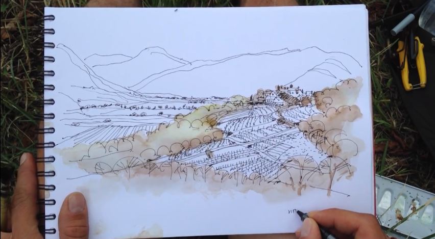 852x469 Drawing Landscape Architecture Pen And Watercolor Ii A