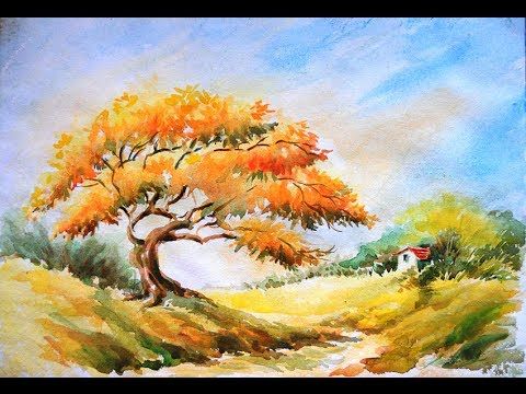 480x360 Photos Landscape Drawing In Watercolor,
