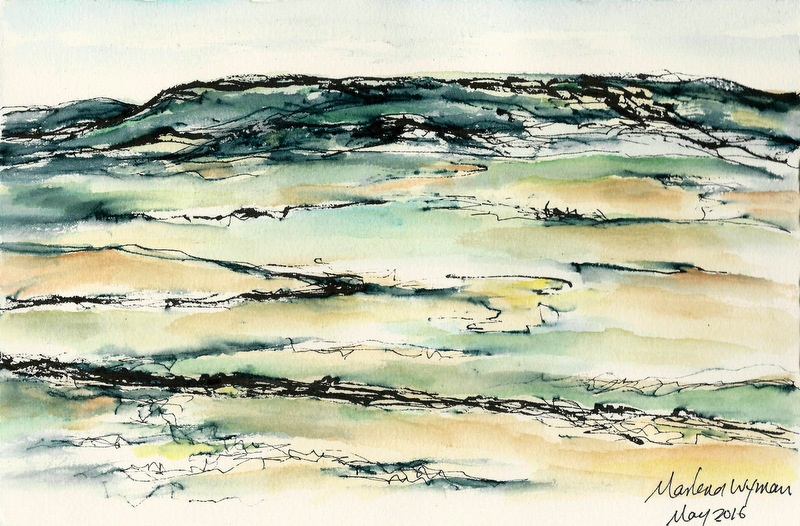 800x526 Watercolour Paintings The Prairie Line