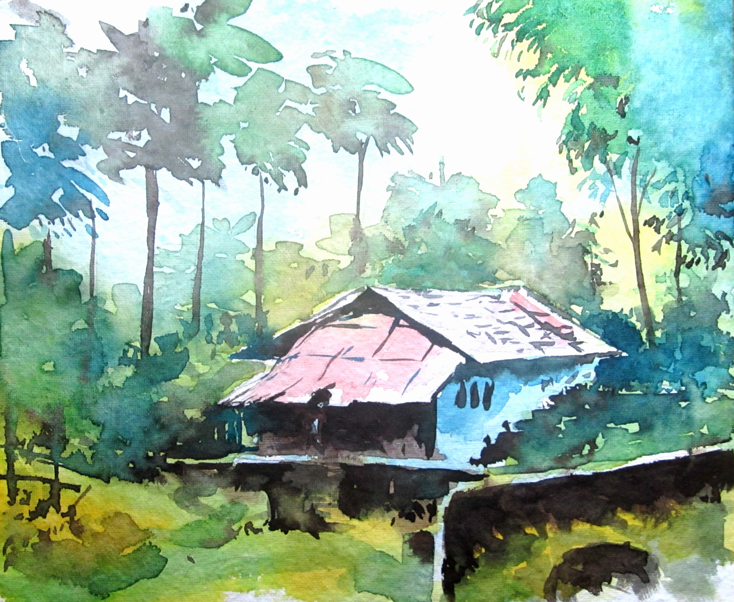 3040x2496 Easy Landscape Watercolor Paintings Gallery Picture 2 Of 50