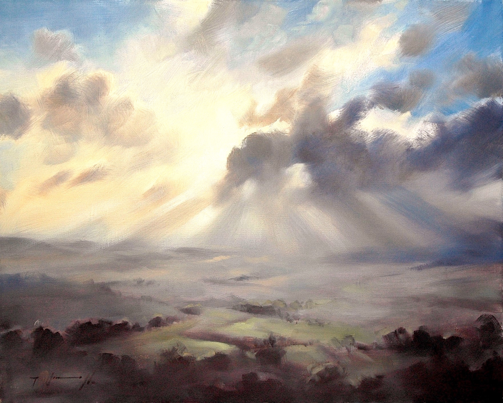 1762x1410 Landscape Painting By International Artist Trevor Waugh
