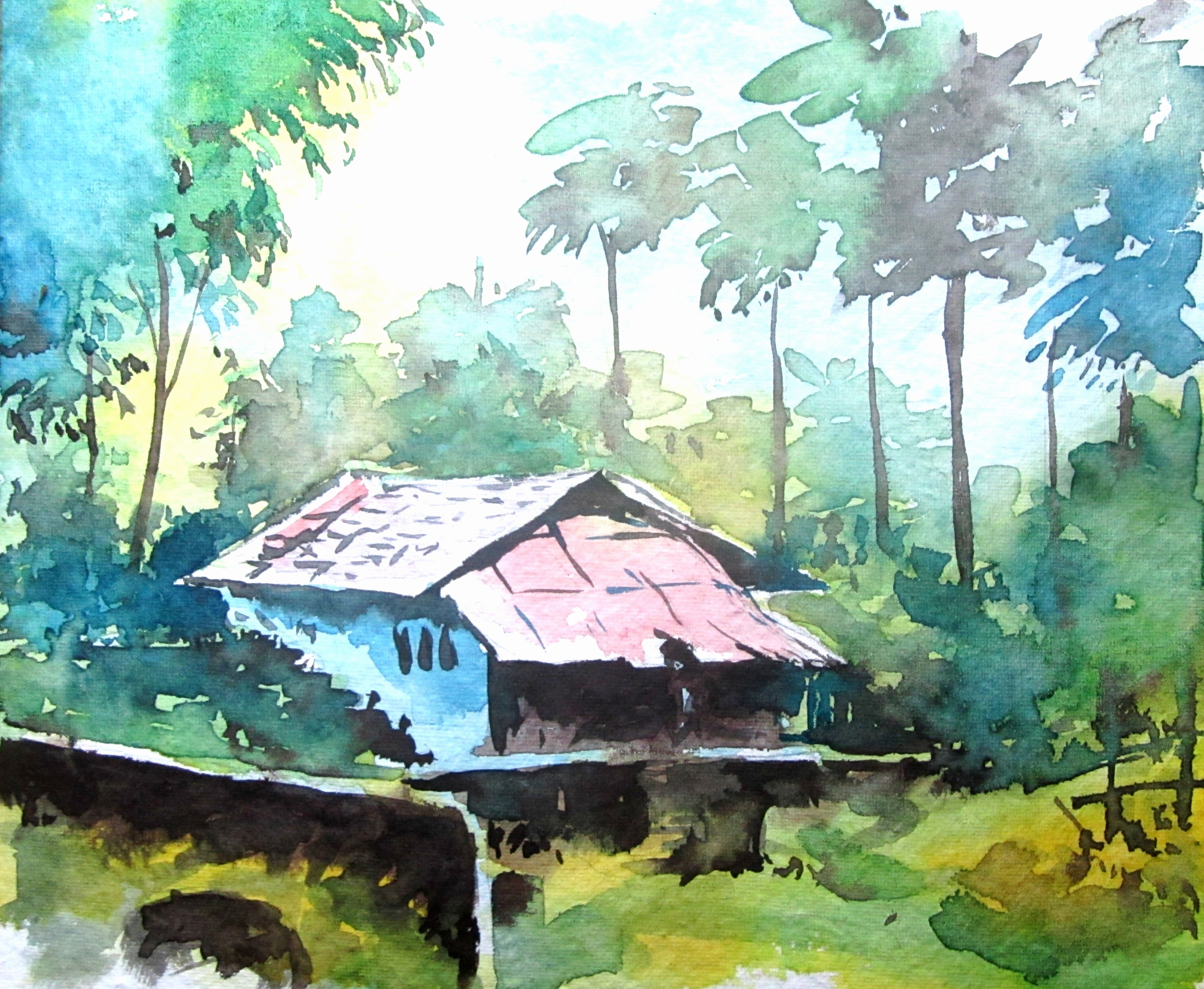 3040x2496 Landscape Watercolor Paintings Gallery