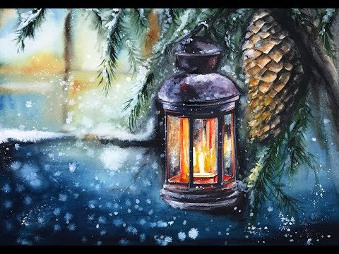 480x360 Lantern In Watercolors Painting Tutorial