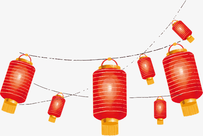 650x434 Bright Red Lantern, Vector Png, Red Lantern, Watercolor Lantern