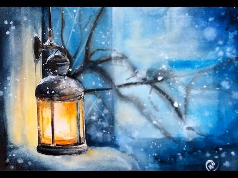 480x360 Watercolor Lantern Painting Demonstration