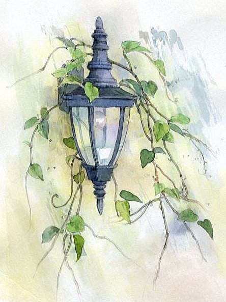 444x593 Watercolor Lantern Art Watercolor, Sketches And