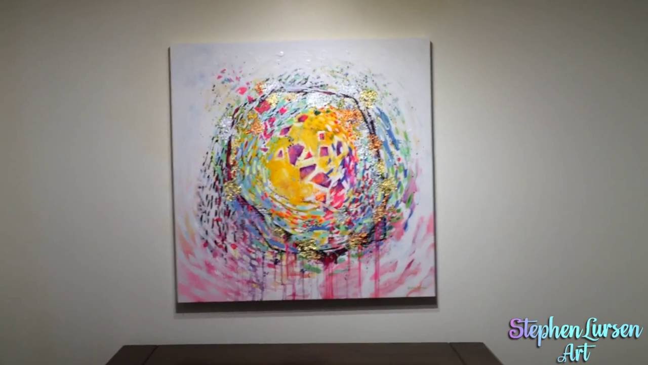 1280x720 Large Scale Acrylic Abstract Painting For Sale