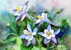 300x214 Large Aspen Forest Watercolor Painting Cutting Board, 11.5x15.5