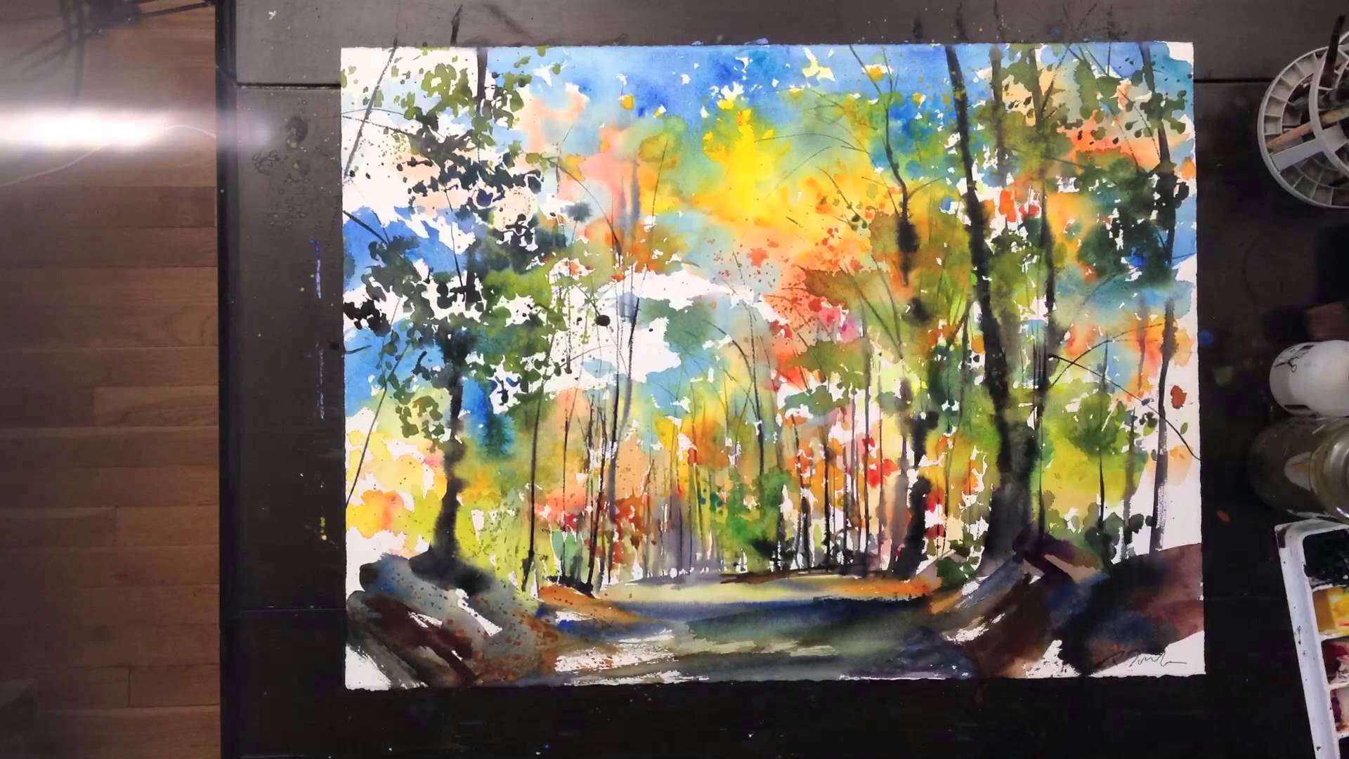 1920x1080 Large Format 22x30 Fallscape Watercolor Painting Amp More