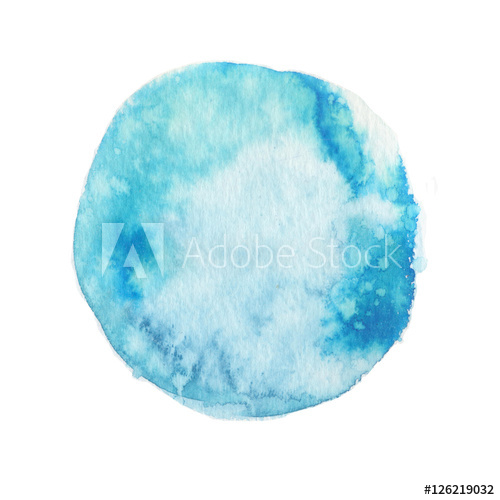 500x500 Large Watercolor Spot With Paint Texture Isolated On White