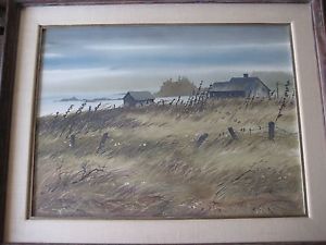 300x225 Stanislaus Sowinski Original Large Watercolor Painting W Wooden
