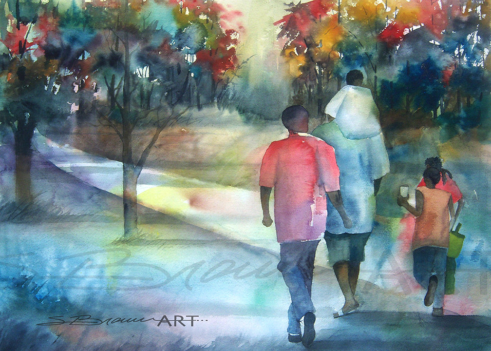 1008x720 Webuyblack Gt Watercolor Paintings Gt Family Time Watercolor