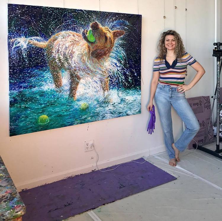 750x748 Finger Painting Artist Uses Childhood Technique In Vibrant Works
