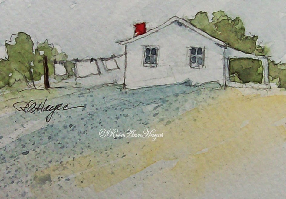 945x657 Laundry Day Watercolors Laundry Day In The Country Original