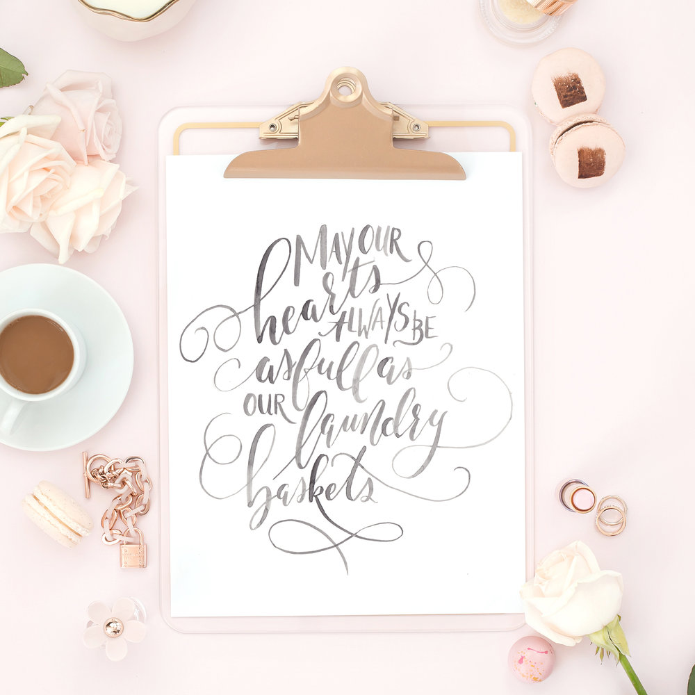 1000x1000 May Our Hearts Always Be As Full As Our Laundry Baskets Watercolor