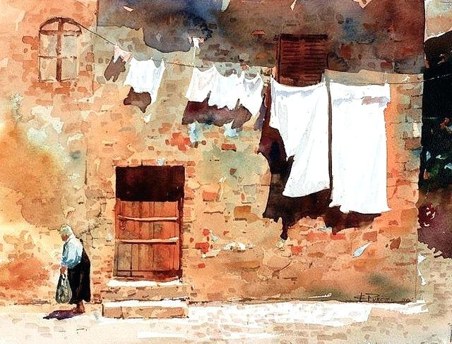 640x488 Purcell Laundry Wash Day In Watercolor Laundromat In Purcell