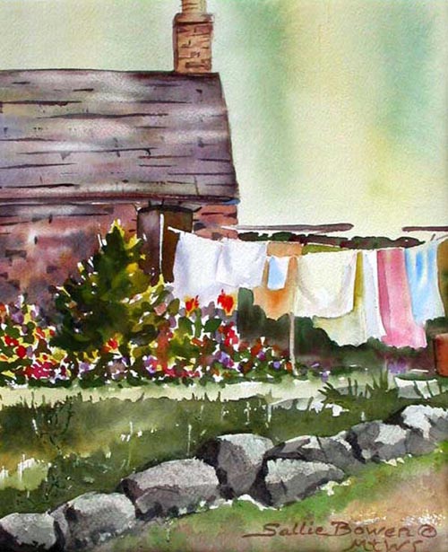 500x615 Welsh Laundry The Paintings Of Sallie Bowen