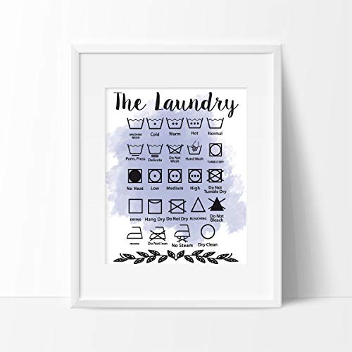 500x500 The Laundry Symbols Watercolor Art Print