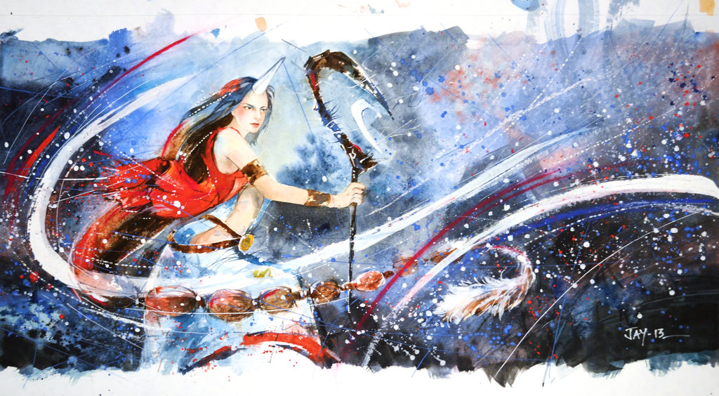 1024x564 A Shen Watercolor My Dad Finished This Week, Enjoy! Leagueoflegends