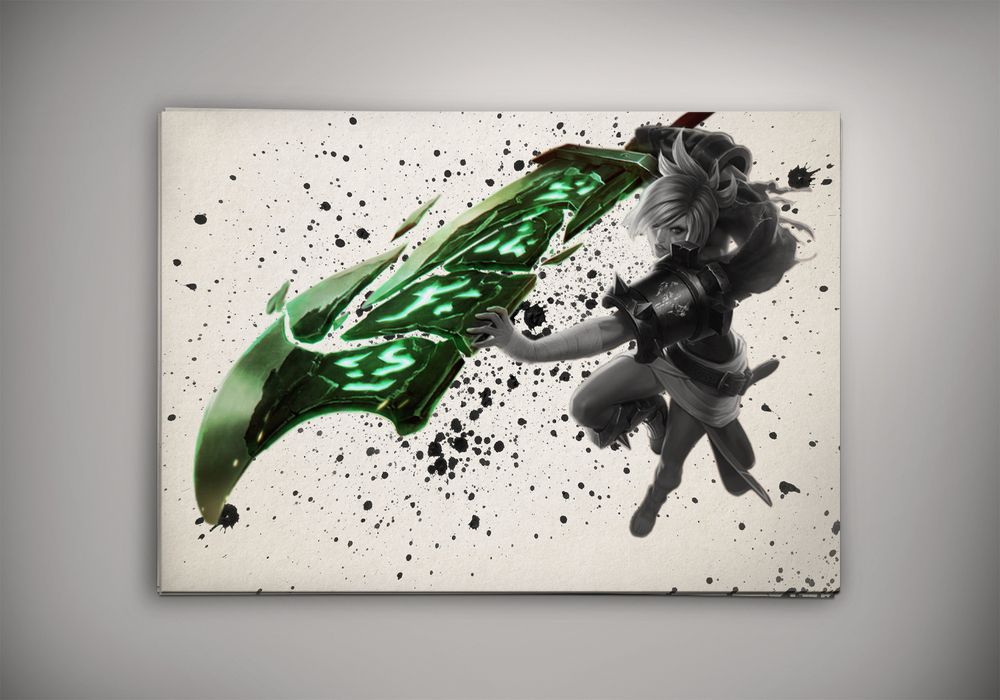 1000x700 Ashe League Of Legends Watercolor Print Game Poster