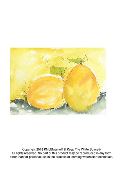 400x589 Lemon Painting Pattern Kathleen Mcelwaine Art