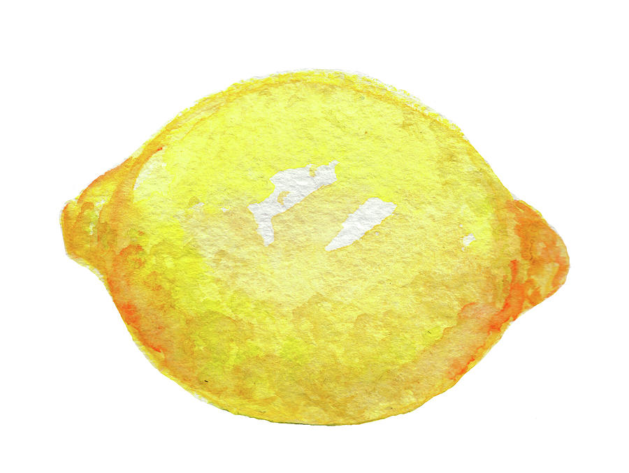 900x677 Lemon Watercolor Painting By Olena Belchishche