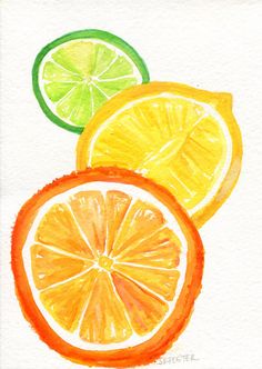 236x332 Little Lemon Original Watercolor Painting, Food Art, Kitchen