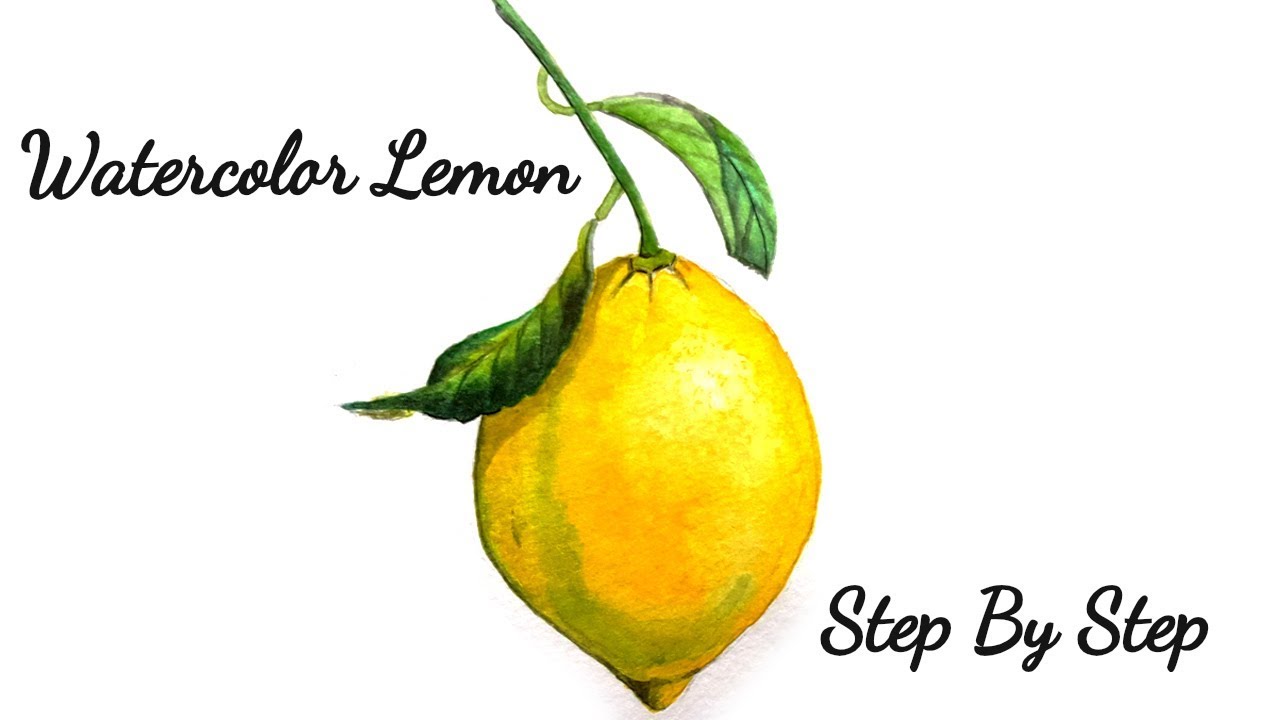 1280x720 Watercolor Realistic Lemon Painting Tutorial