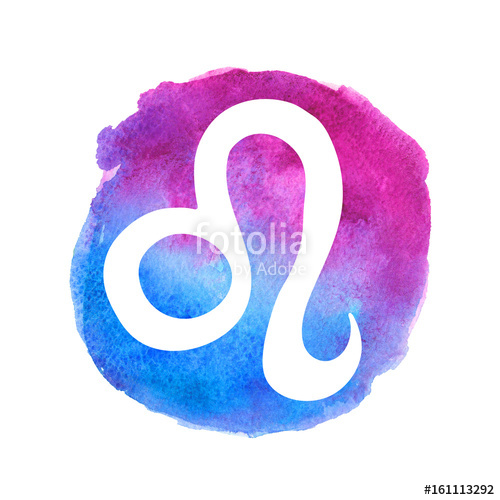 500x500 Leo Sign On Watercolor Background Stock Photo And Royalty Free