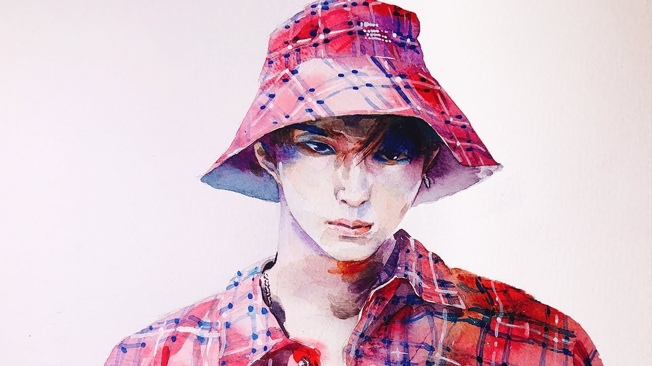 1280x720 Vixx Lr Leo Fan Art Time Lapse ~ Portrait Watercolor Tutorial