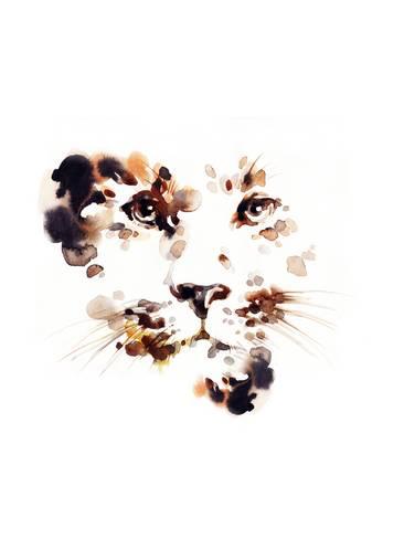 366x488 Leopard .watercolor Illustration Posters By Anna Ismagilova