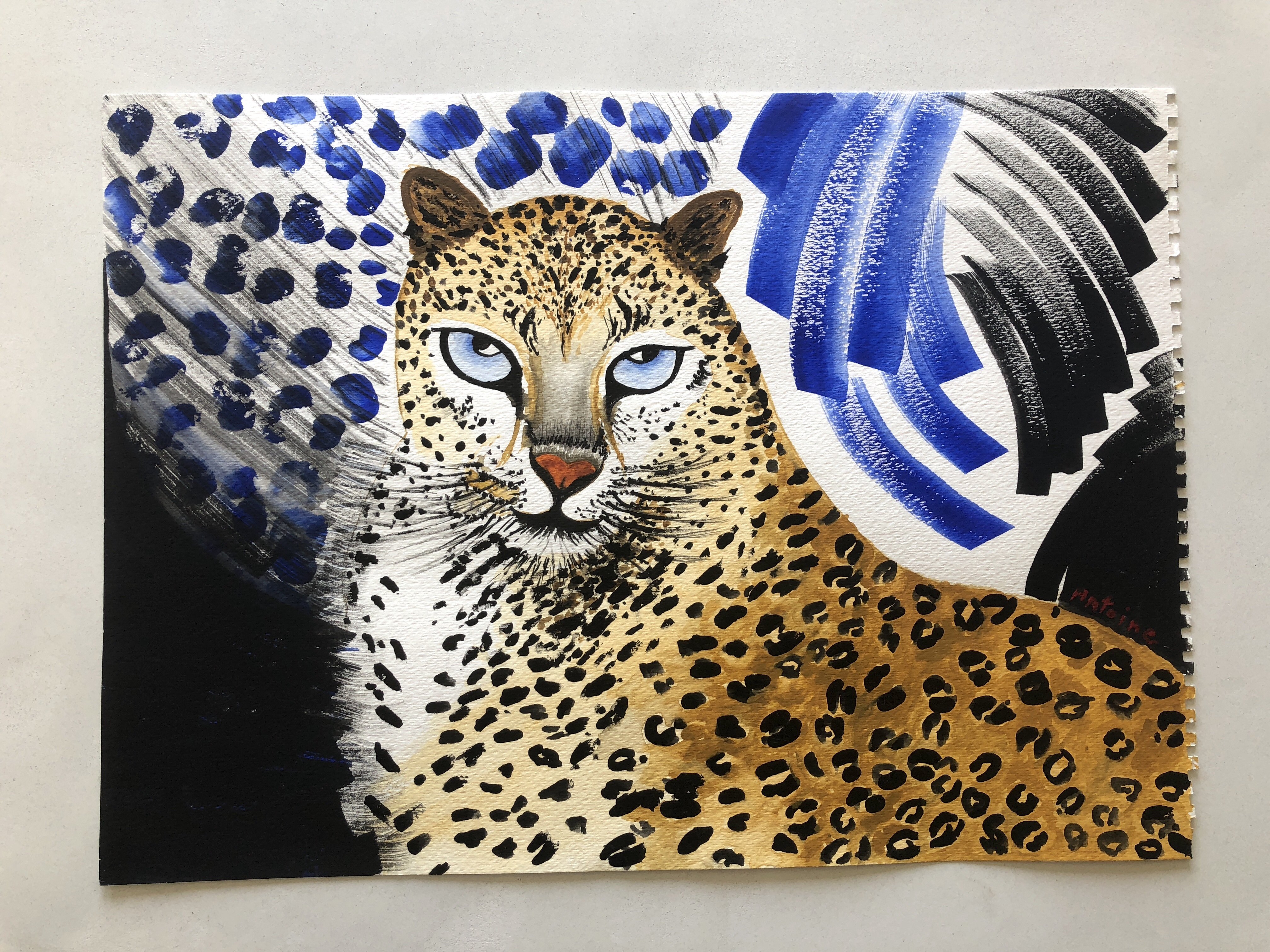 4032x3024 Leopard Watercolor On Paper By Antoine