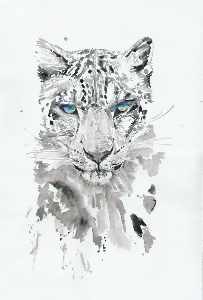 680x1004 Original Watercolor Painting Of Leopard Feelin Artsy
