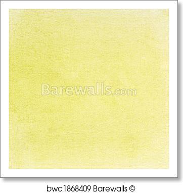 362x382 Art Print Of Light Green Yellow Watercolor Paper Texture
