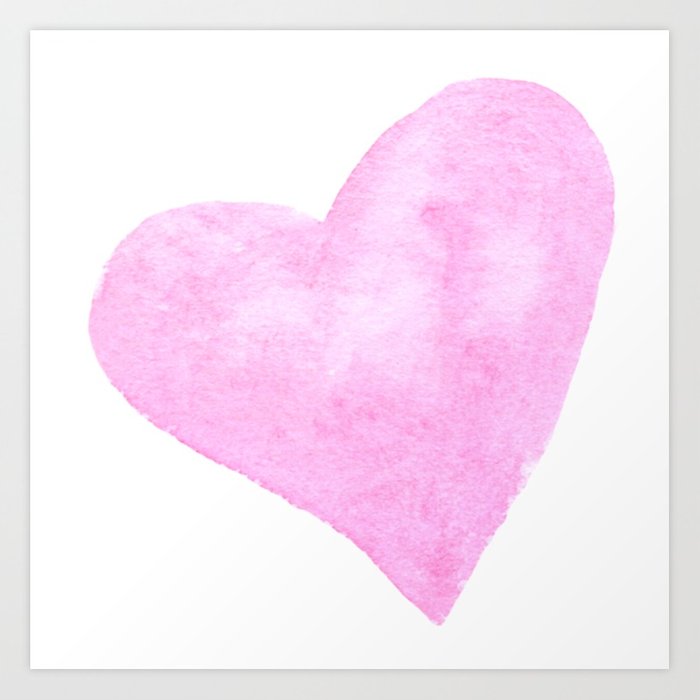 700x700 Light Pink Watercolor Heart Art Print By Kirstenrenfroephotography