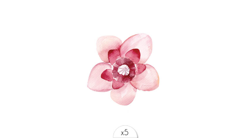 868x480 Pink Watercolor Flower Tattoo