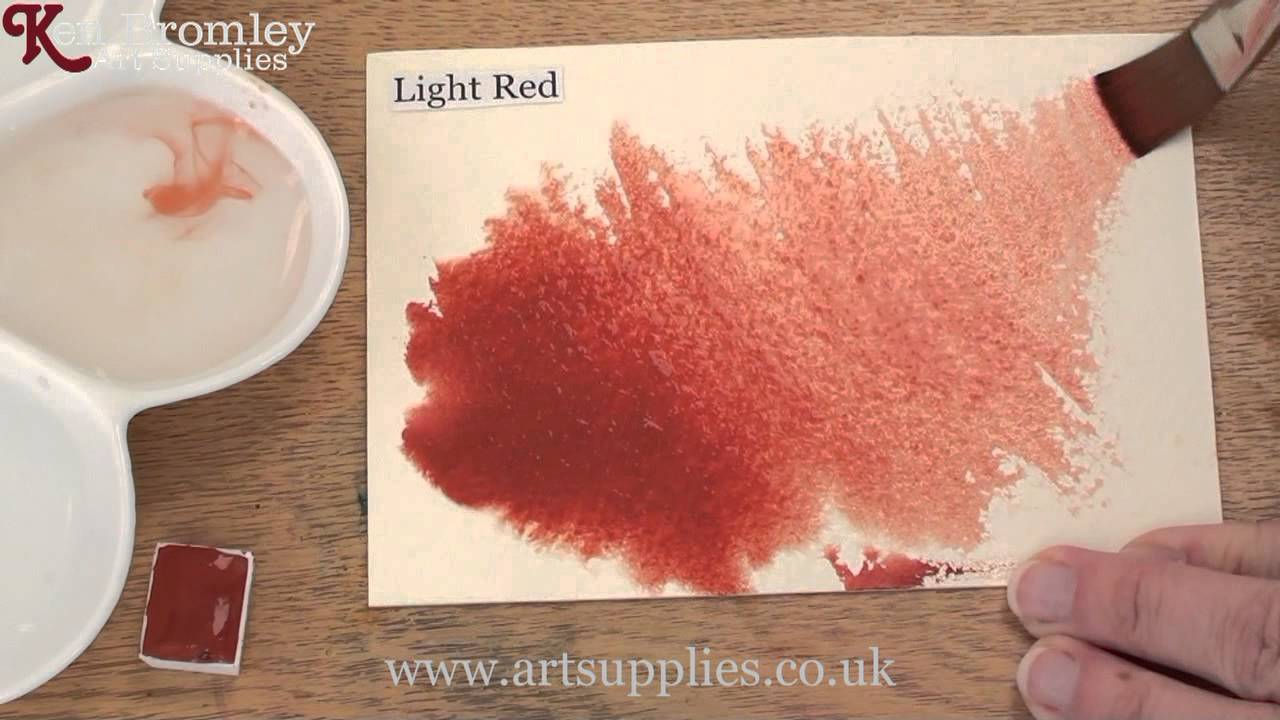 1280x720 Winsor Amp Newton Cotman Paint Light Red 362